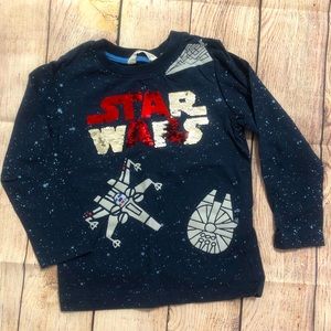 H&M Boys 4-6Years Star Wars flip sequin shirt
